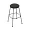 Holland Bar Stool Co 25" Stationary Counter Stool, Black Wrinkle, Canter Iron Seat 303025BW008 - alternate 1